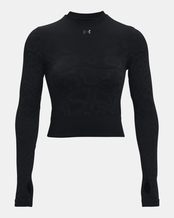 Camiseta de manga larga UA RUSH™ HeatGear® Seamless para mujer, Black, pdpMainDesktop image number 5